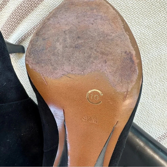 10 Crosby Derek Lam Heeled Black Suede Ankle Boots - Picture 6 of 11